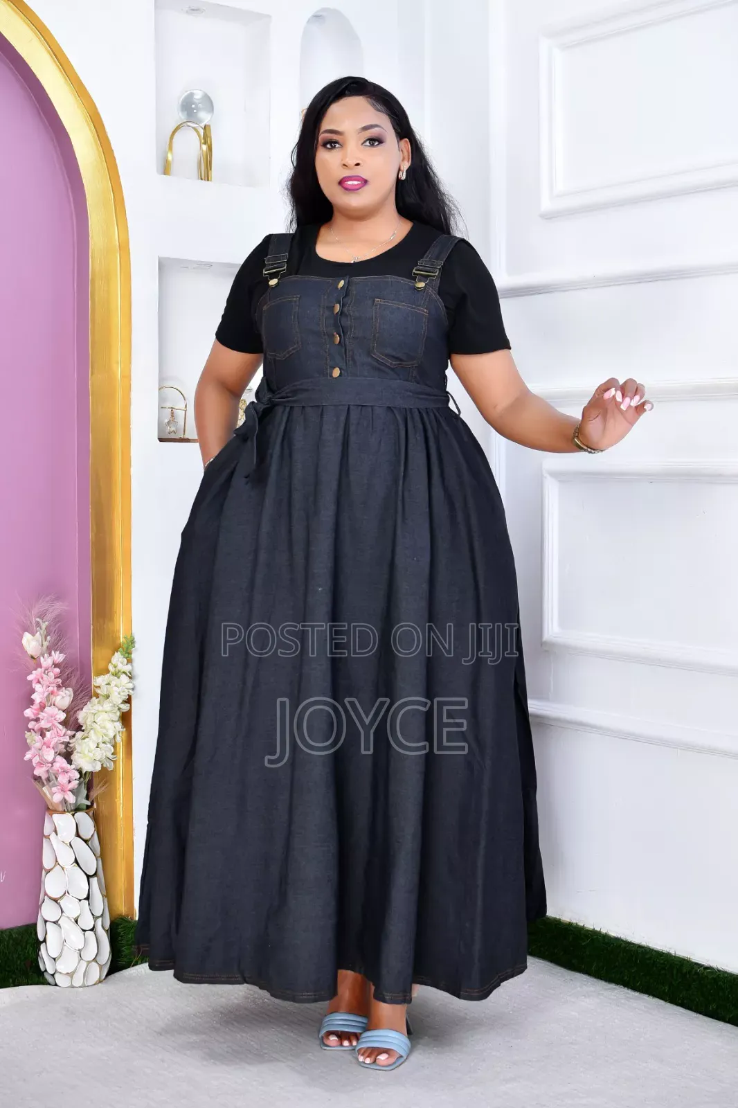Denim Dress Dungaree Set