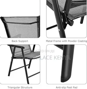 Outdoor Set: High Back Teslin Fabric Steel Set