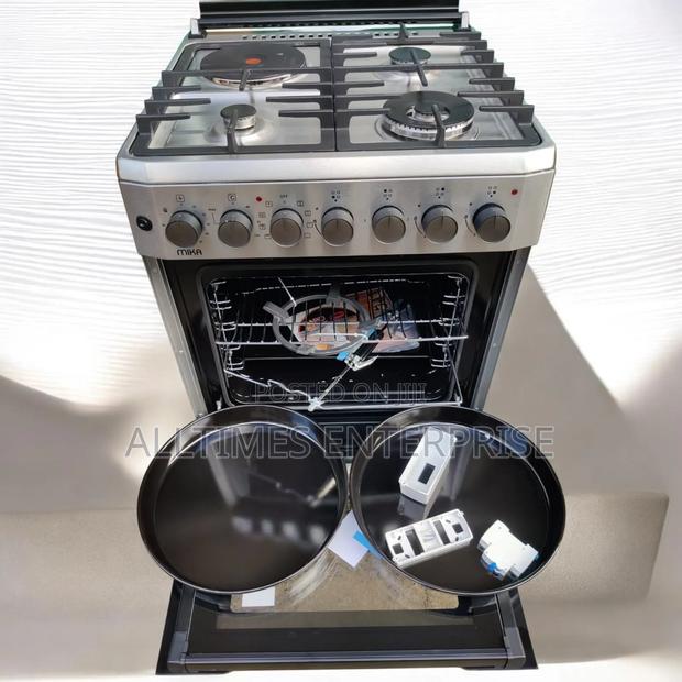 Mika Standing Cooker 60x60 3g+1e With Wok Burner and Fan