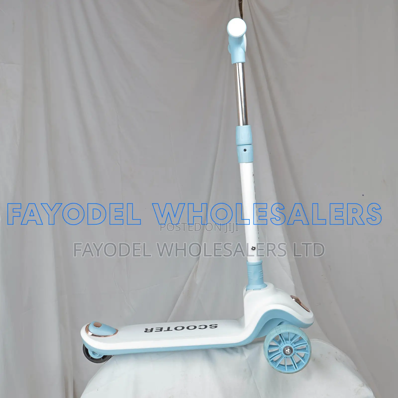 Kids Adjustable 3-Wheel Scooter – Blue White