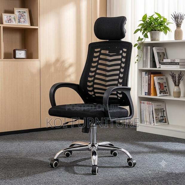 Office Chairs; Swivel Fabric Headrest Office Desk Chairs