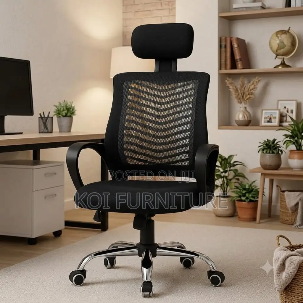 Office Chairs; Swivel Fabric Headrest Office Desk Chairs