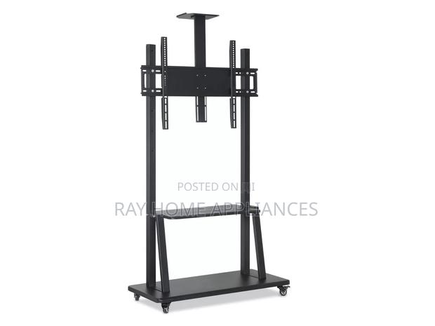 Mobile Tv Trolley Stand With Wall Mount Fits 32-75 Inches Tv