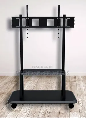 Mobile Tv Trolley Stand With Wall Mount Fits 32-75 Inches Tv