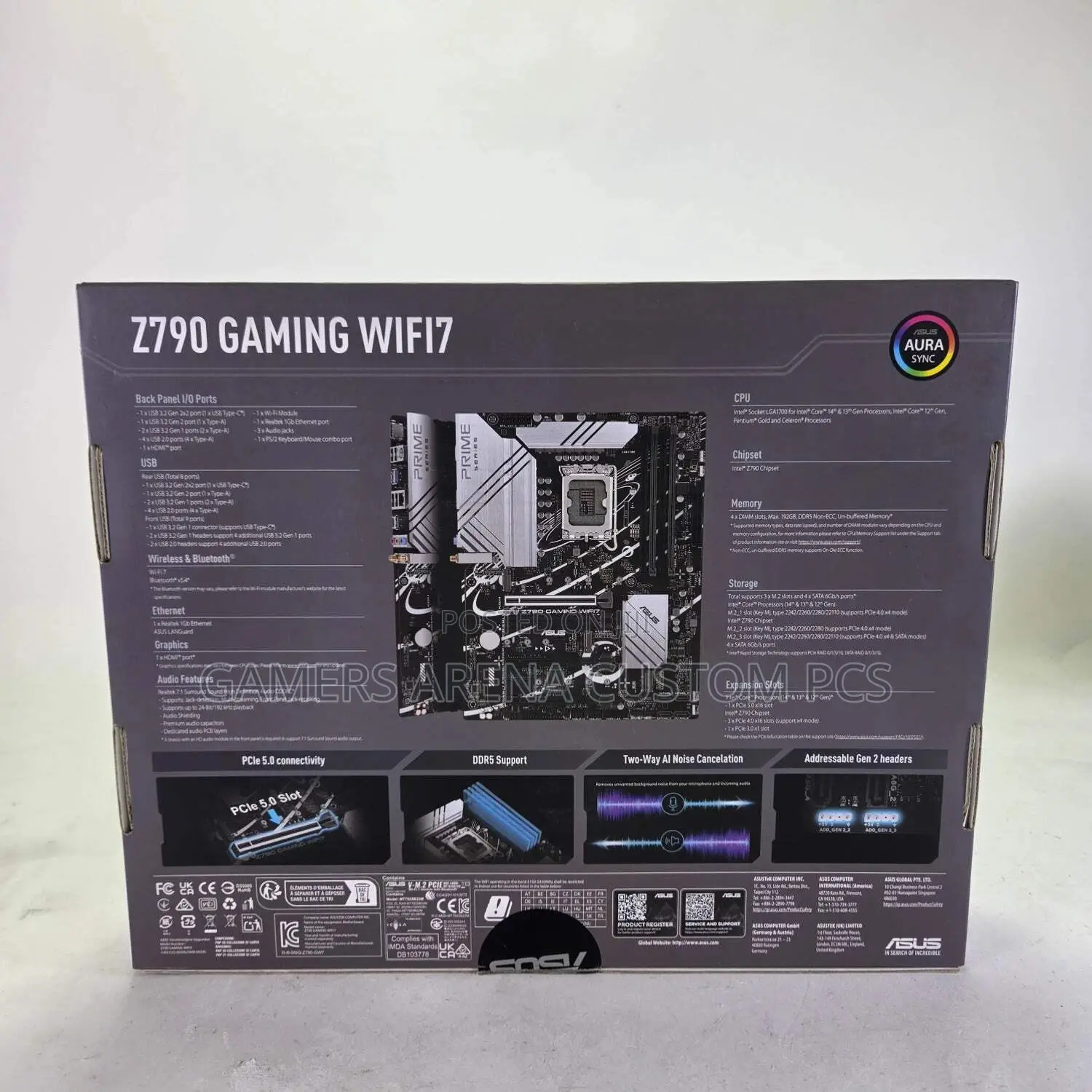 Asus Z790 Max Gaming Wifi7 Intel Lga 1700 Atx Motherboard