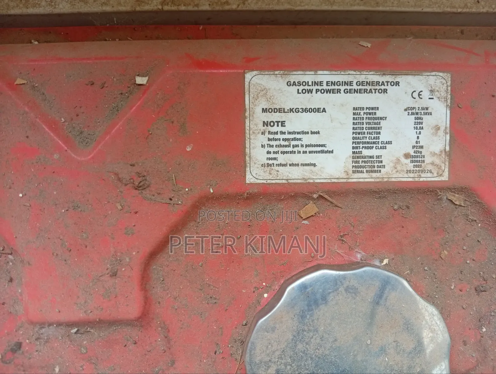 Kroger Generator 3.5kva