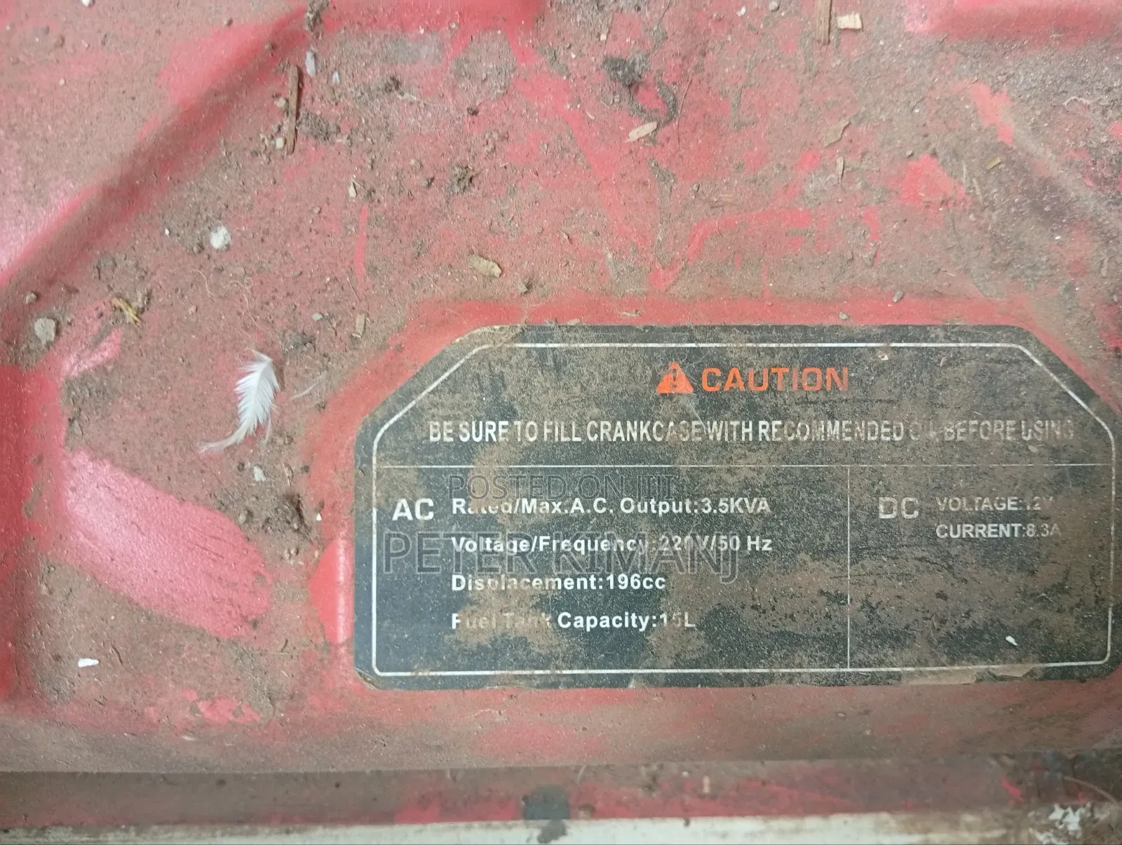Kroger Generator 3.5kva