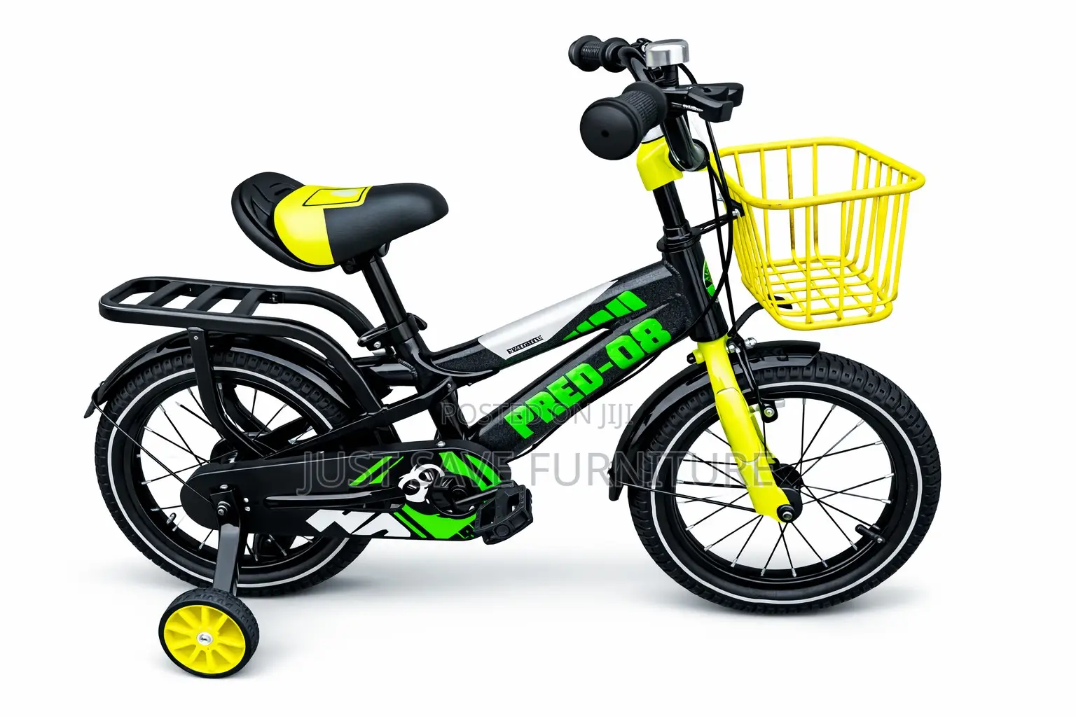 Kids Bicycle With Training Wheels Basket