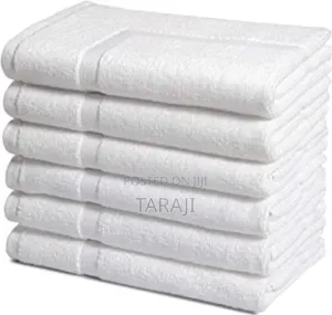 Premium White Jacquard Bath Towels – Pure Cotton, Hotel Quality