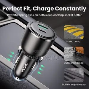 Ugreen 63w 2-Port Fast Car Charger