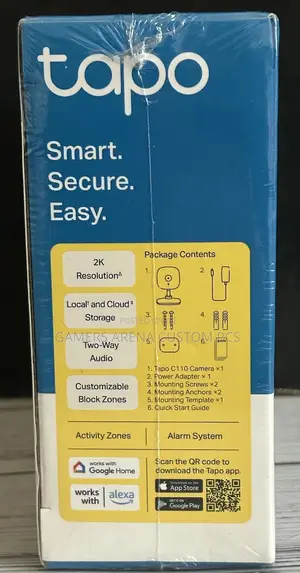 Tp-Link Tapo C110 Indoor Home Security Wi-Fi Camera 2 Ways Audio