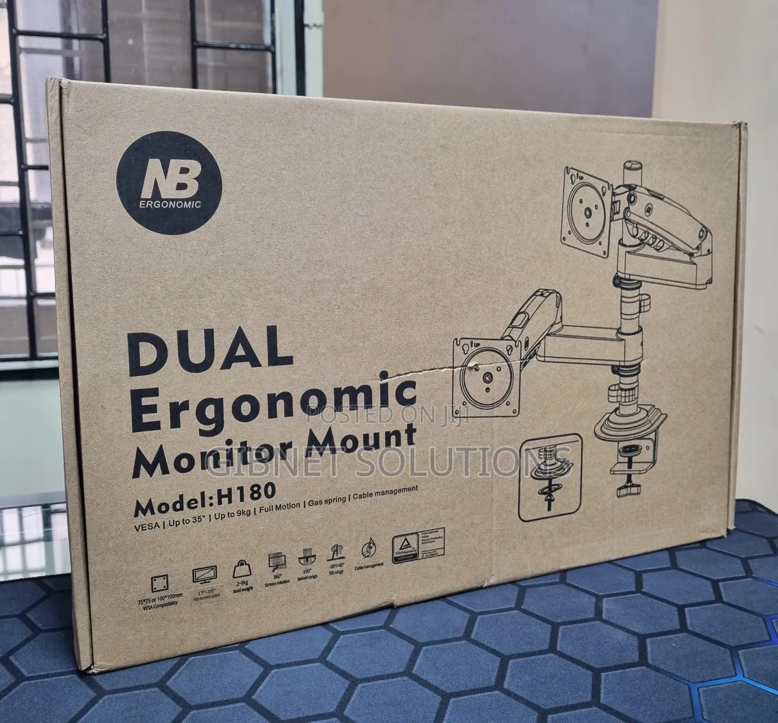 Dual Ergonomic Monitor Mount - F180