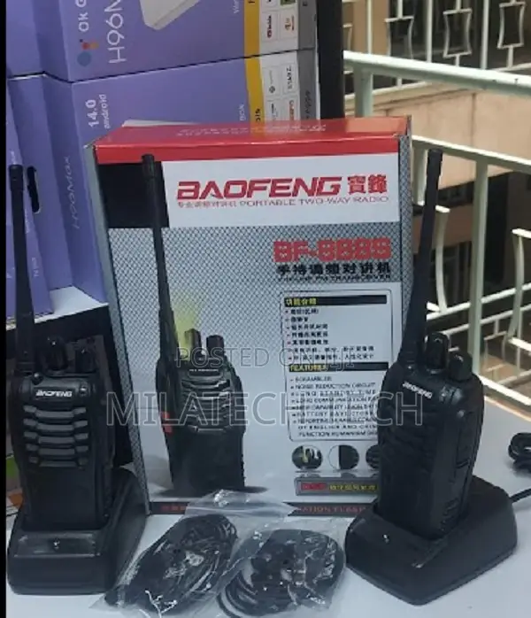 Baofeng Bf-888s Long-range Uhf Walkie Talkie – Rechargeable Two-way