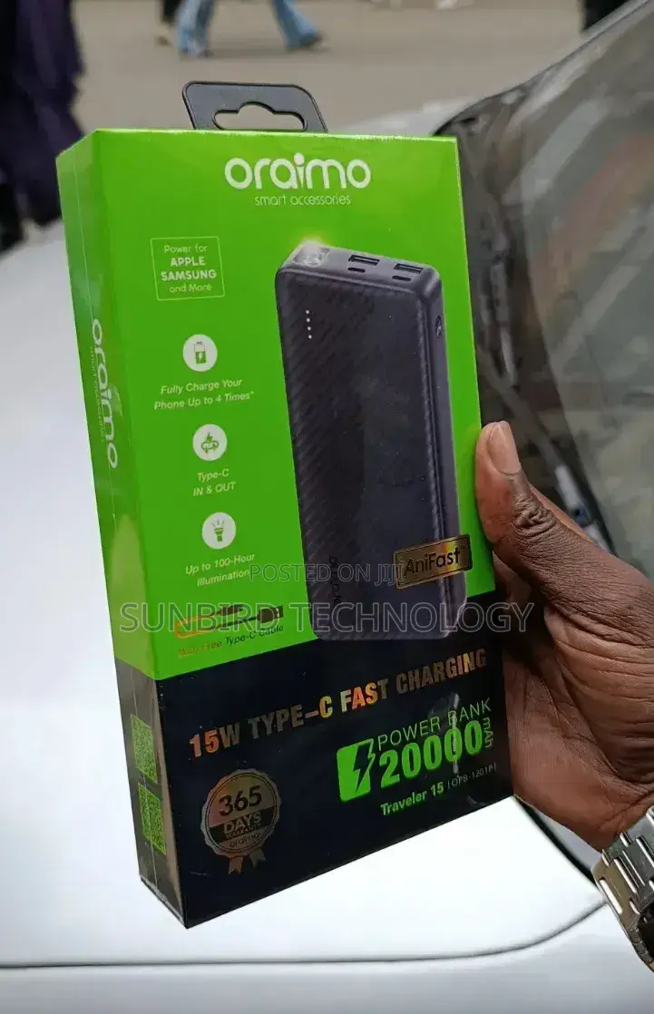 Oraimo Traveler 15 Powerbank 20,000mah Opb-1201p