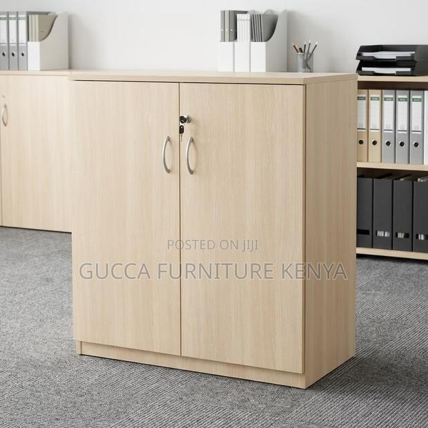 2-Door Brown Credenza File Cabinet. - thumbnail 5