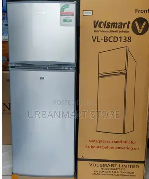Volsmart 138 Litres Double Door Refrigerator Silver Finish