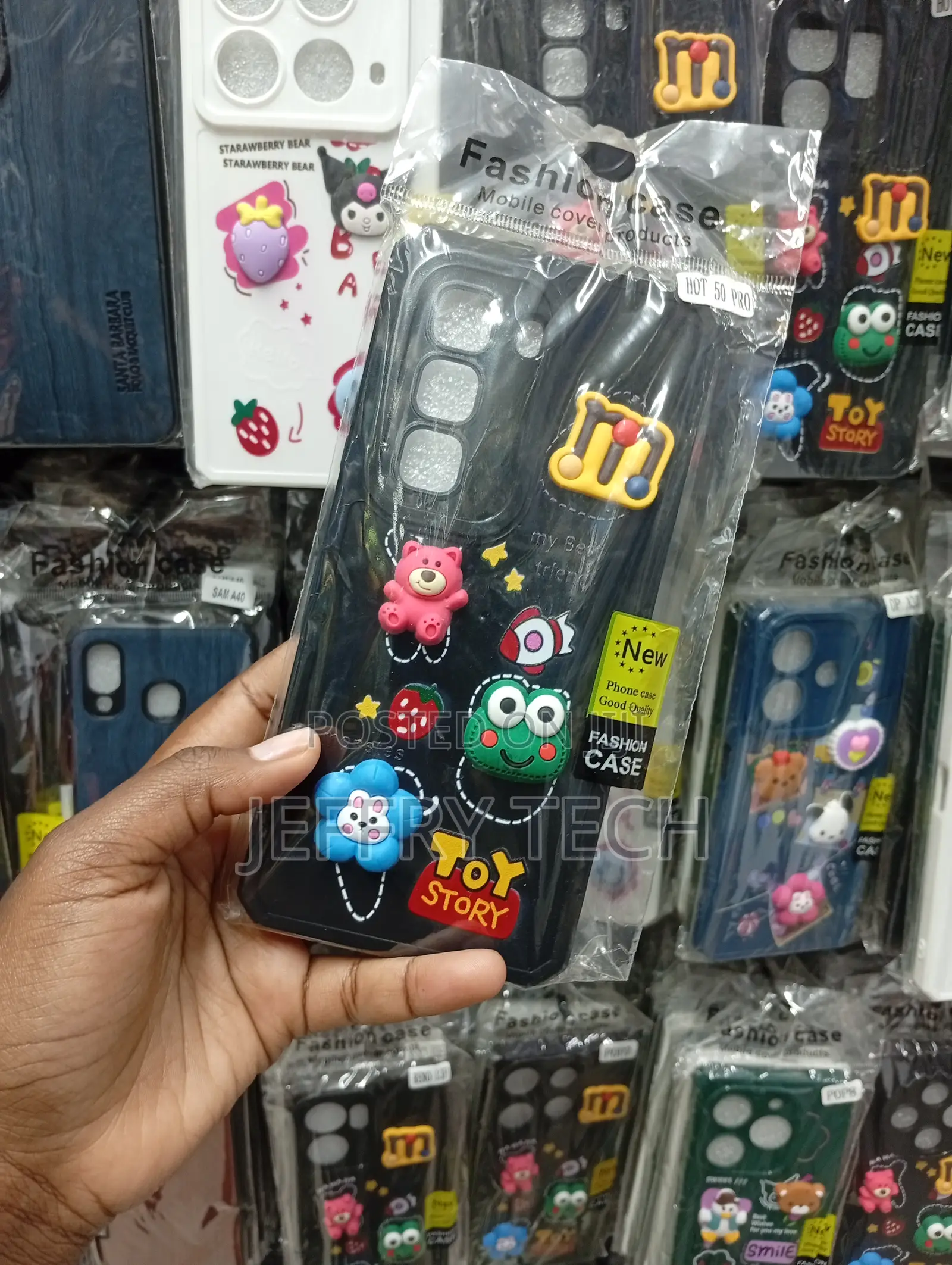 Black Silicone Fashion Case Designed for the Infinix Hot 50 Pro Plus