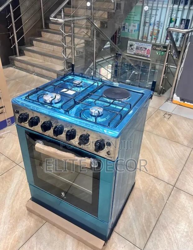 Euroken 60×55 3+1 Standing Cooker – Electric Double Heater Oven,