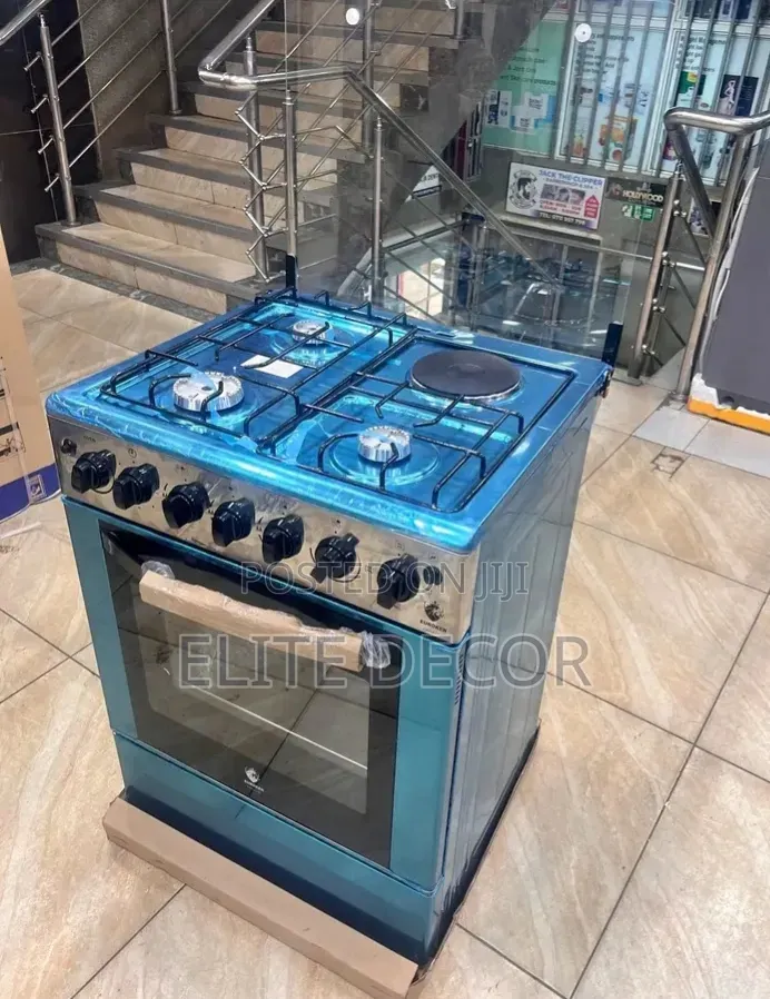 Euroken 60×55 3+1 Standing Cooker – Electric Double Heater Oven,
