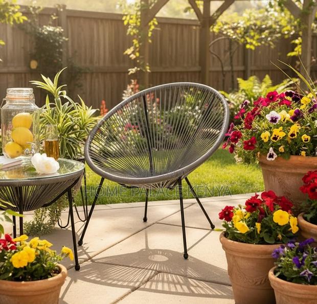 Outdoor Set: Round Back Wicker Weather Resistant Set - thumbnail 4