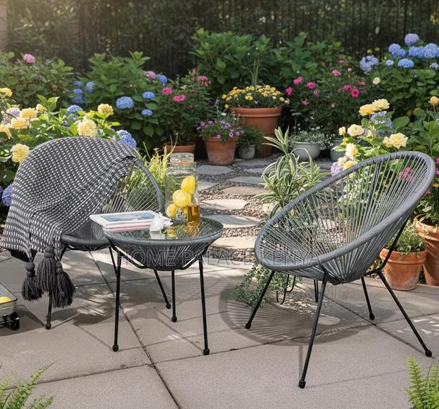 Outdoor Set: Round Back Wicker Weather Resistant Set - thumbnail 7