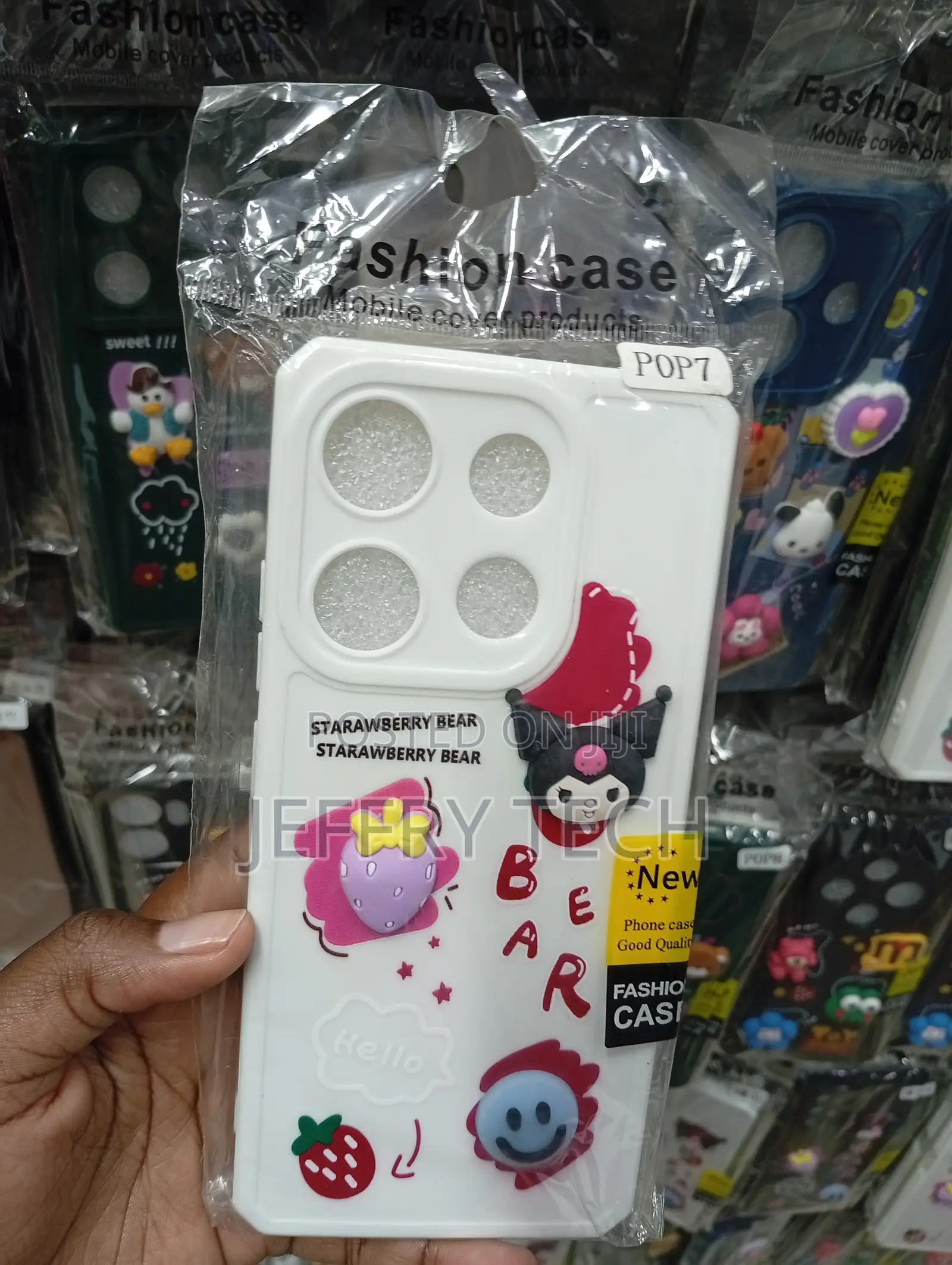 Tecno Pop 7 Fashion Mobile Cover, Featuring a Design With Various 3d