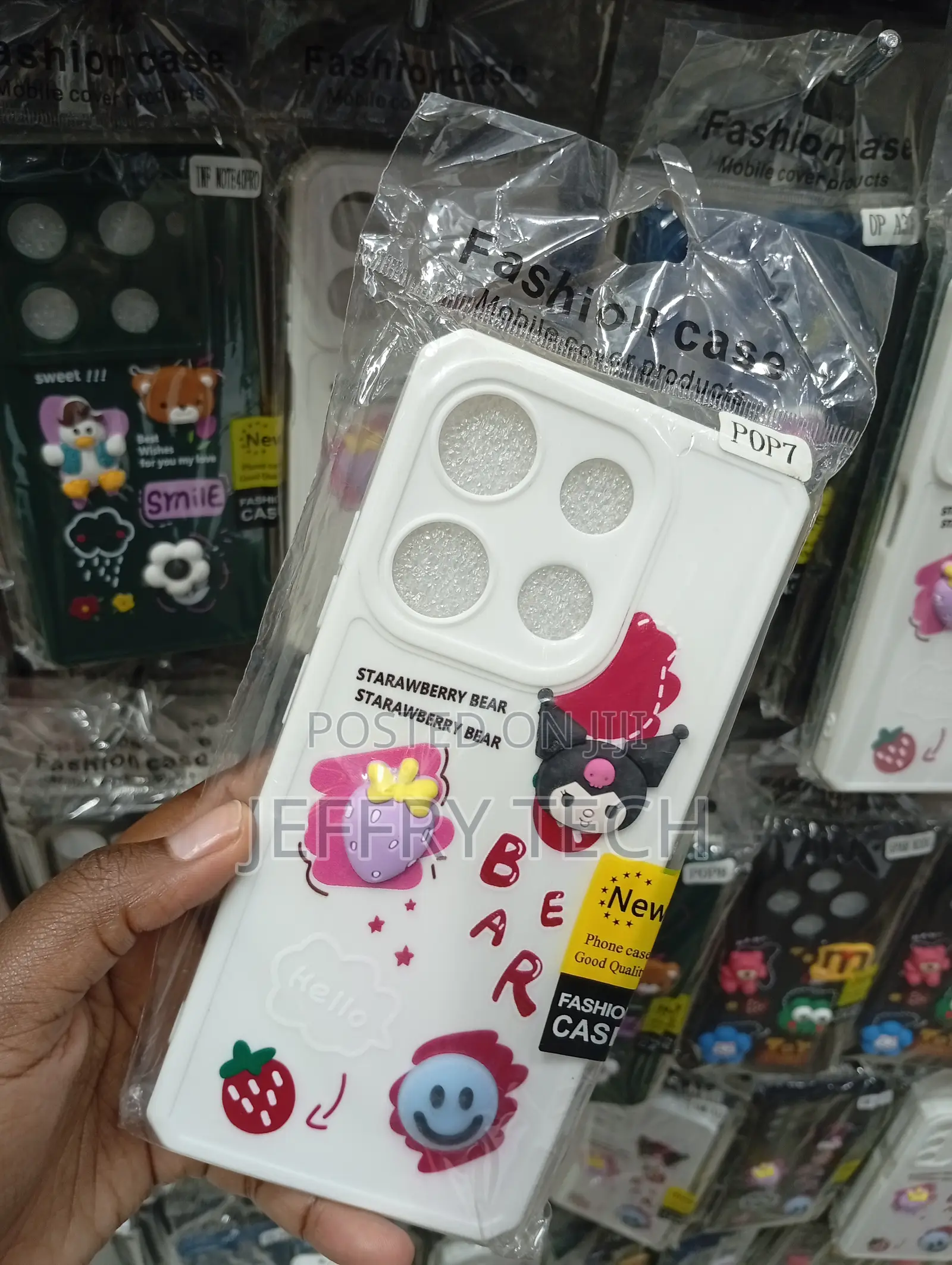 Tecno Pop 7 Fashion Mobile Cover, Featuring a Design With Various 3d