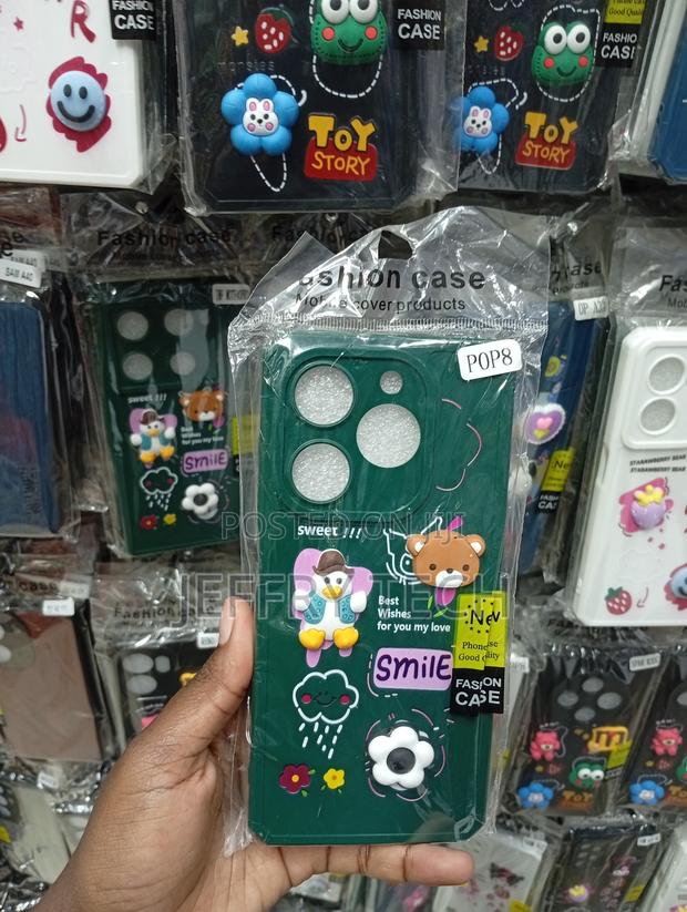 White 3d Cartoon Silicone Phone Case