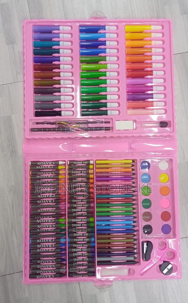 150 Piece Deluxe Art Set – Complete Drawing, Coloring Painting Kit
