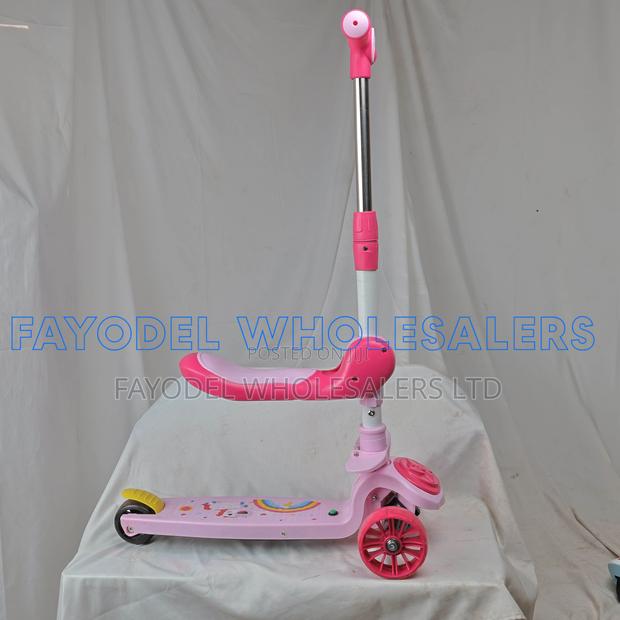 Super Baby Pink 3-Wheel Scooter With Seat