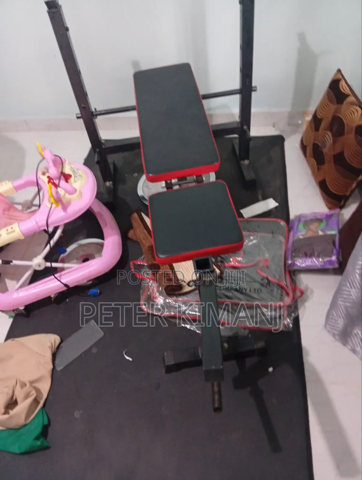 Gym Bench and Weights
