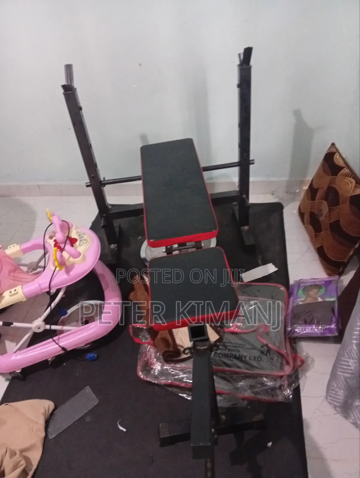 Gym Bench and Weights