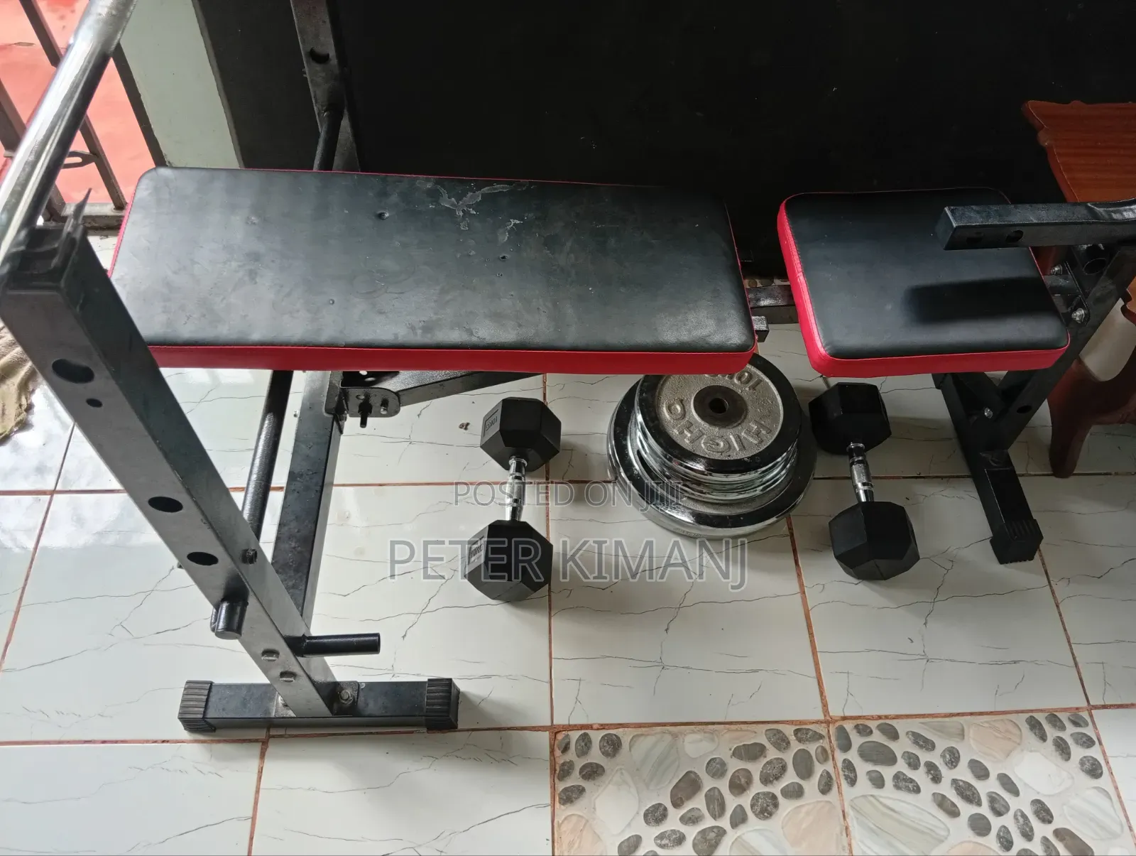 Gym Bench and Weights