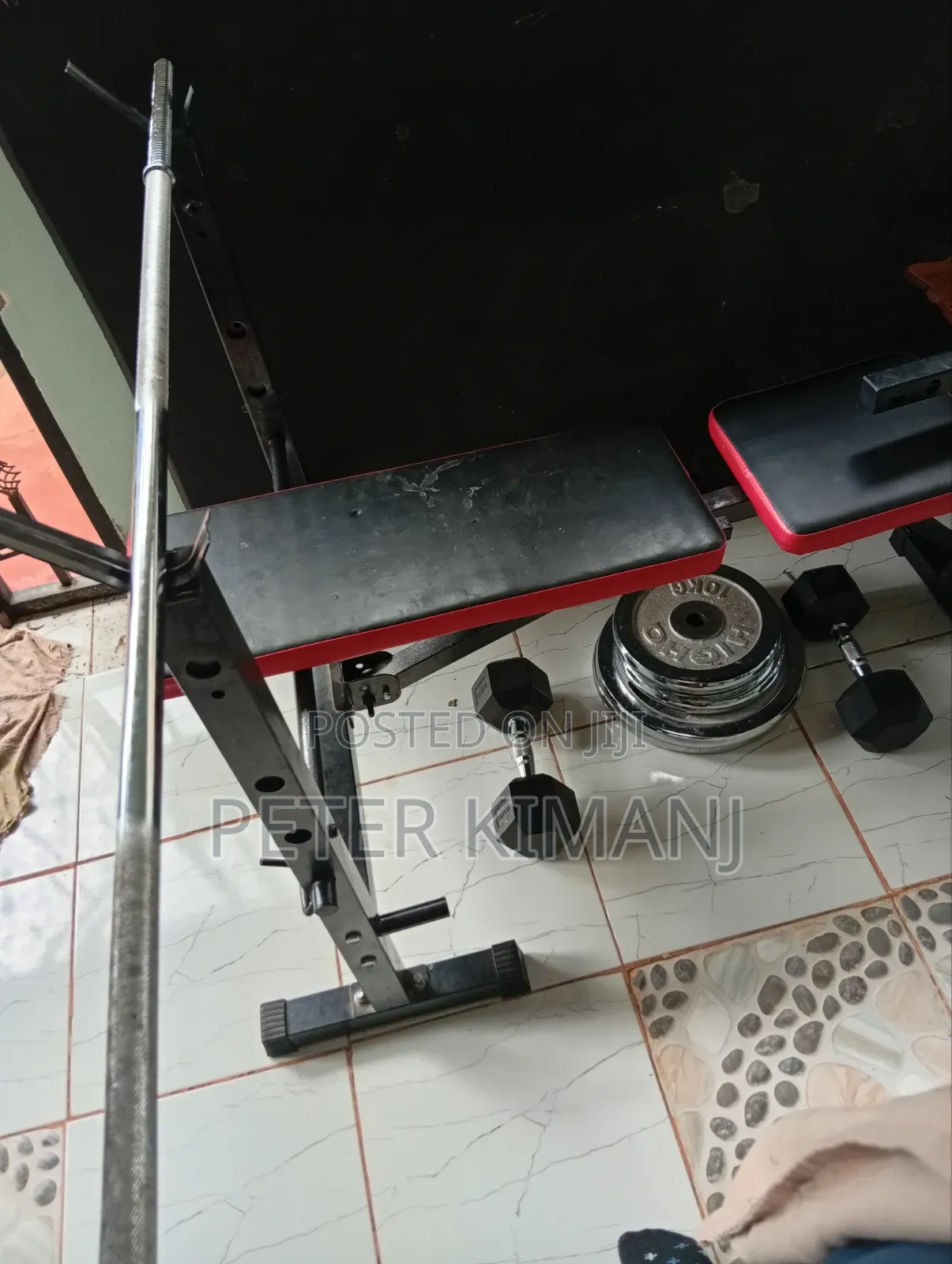 Gym Bench and Weights
