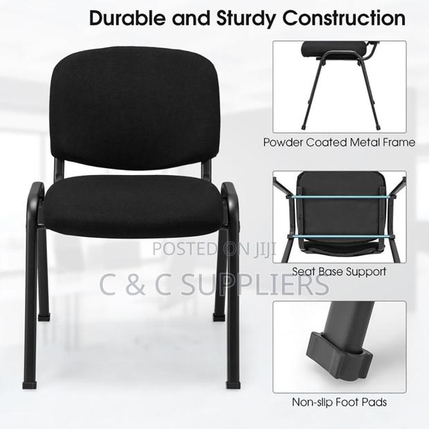 Office Fabric Armless Tosca Reception Chair. - thumbnail 4