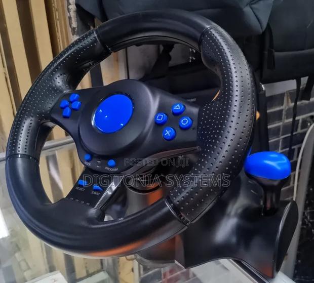 Gaming Racing Wheel With Pedals - thumbnail 3