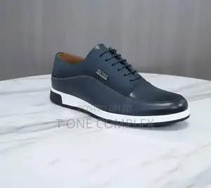 Mens Executive Shoes Black and Blue