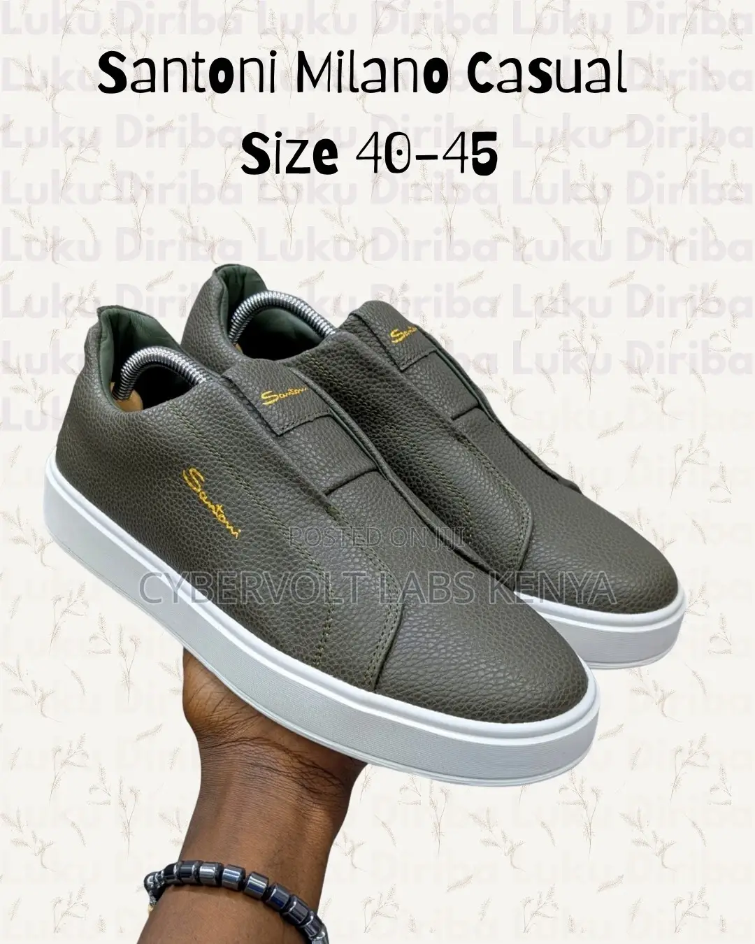 Santoni Milano Casual Slip-on Sneakers