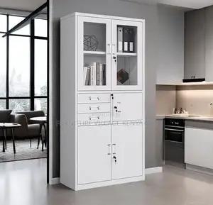 2-Door Steel Filing Cabinet With 3 Drawers and Safe