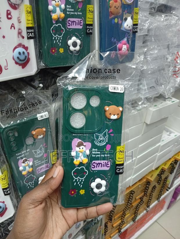 Image Shows a Dark Green "Fashion Case" for the Tecno Camon 20,