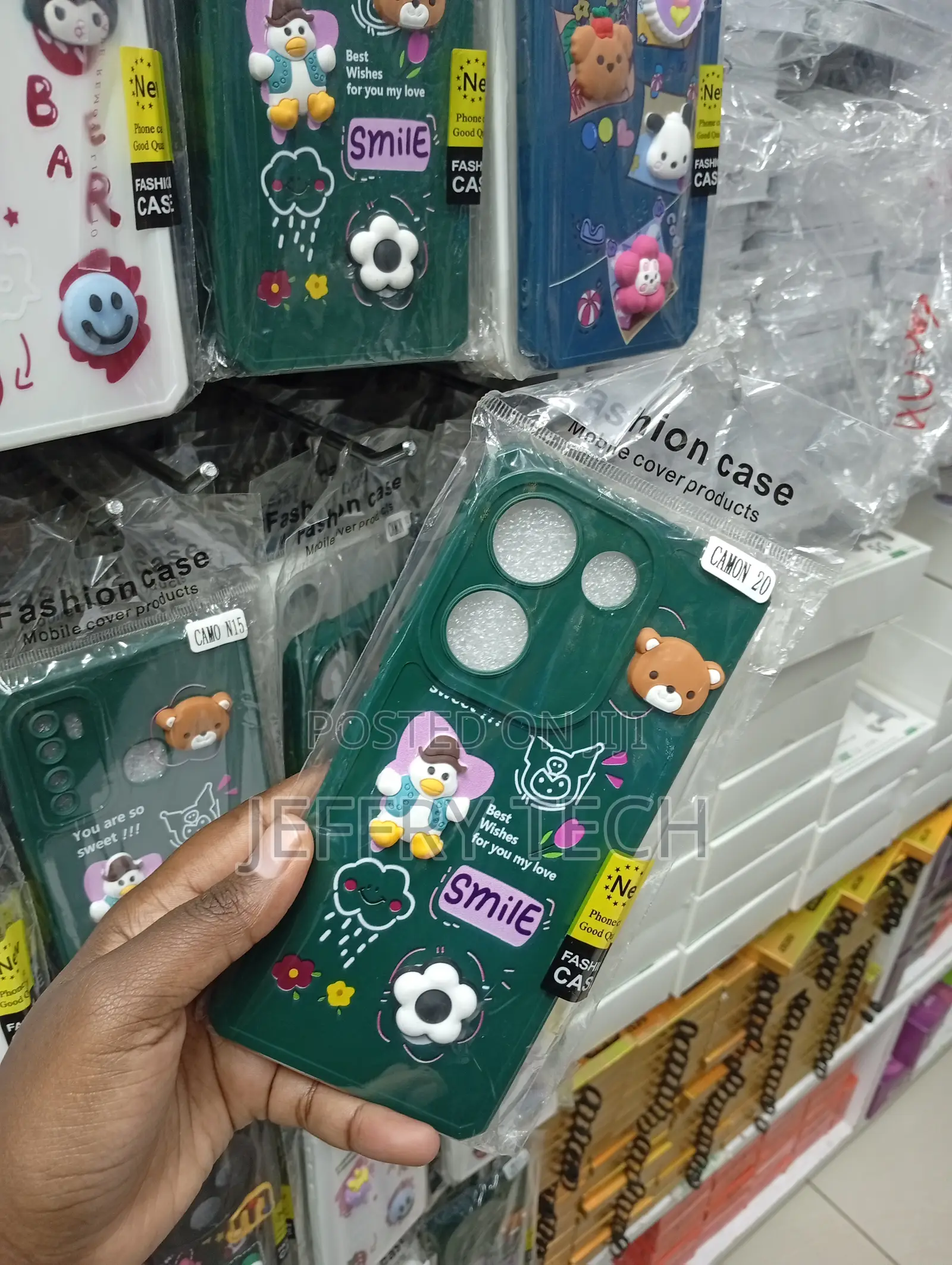 Image Shows a Dark Green "Fashion Case" for the Tecno Camon 20,