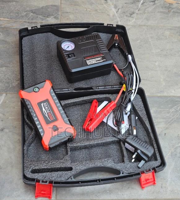 Car Jump Starter With Portable Air Pump Emergency Usb Power Supply