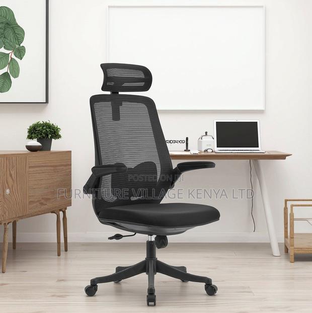 Black Mesh High Back Office Chair - thumbnail 5