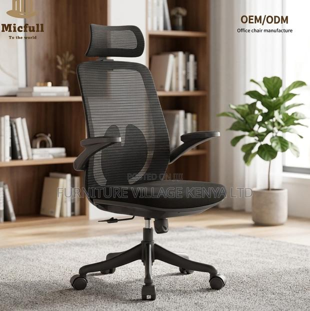 Black Mesh High Back Office Chair - thumbnail 6