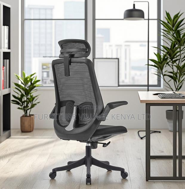 Black Mesh High Back Office Chair - thumbnail 7