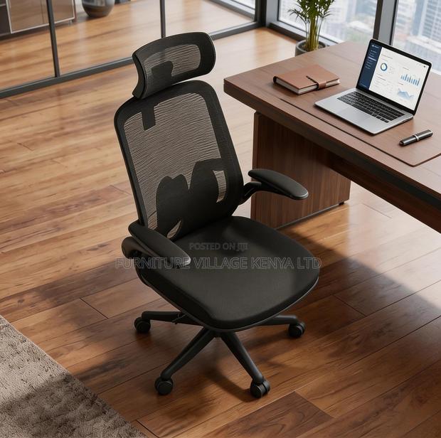 Black Mesh High Back Office Chair - thumbnail 9