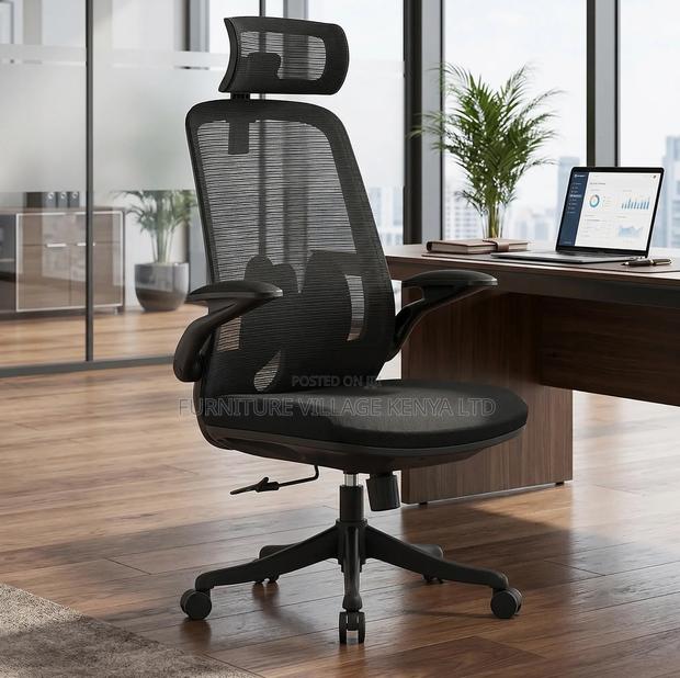 Black Mesh High Back Office Chair - thumbnail 10
