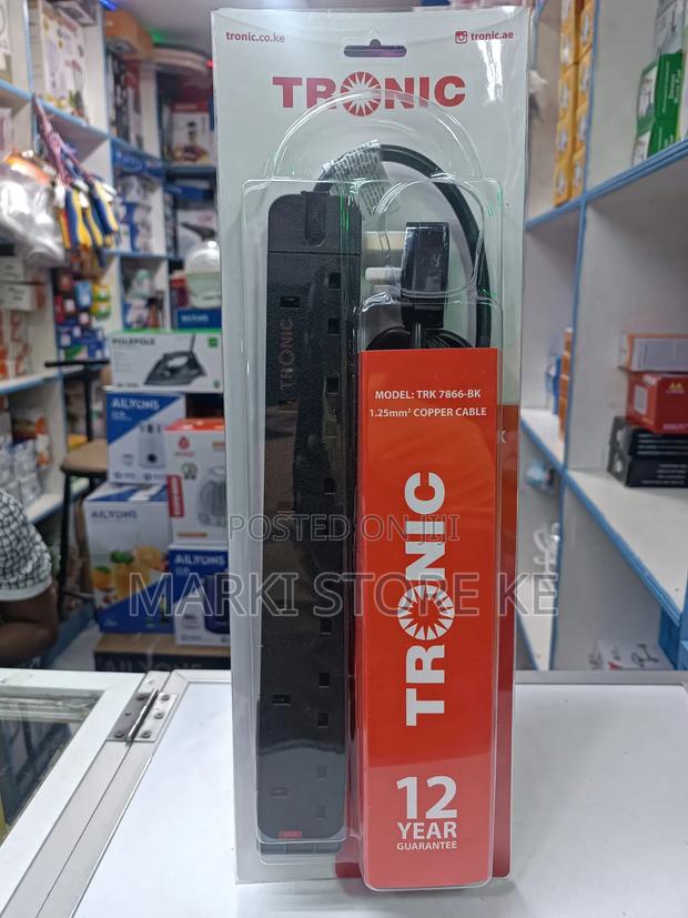 Tronic 6 Way Black Extension