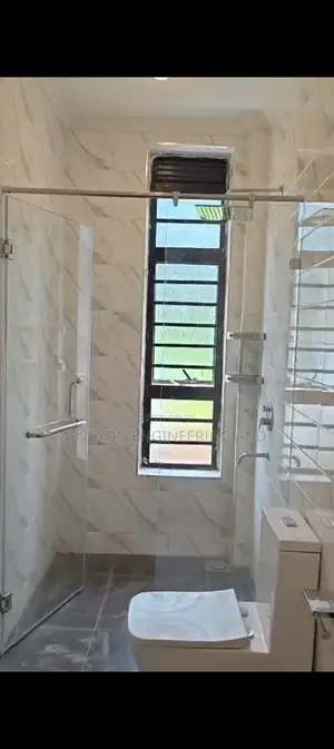 Frosted And Clear Glass Shower Cubicle