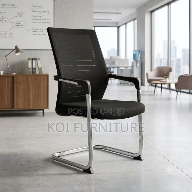 Office Chairs; Mesh Offfice Visitors Meeting Chairs - thumbnail 4